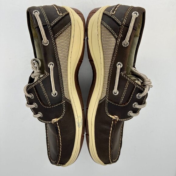 Dockers Mens 090-21208 Brown Leather Solid Slip-On Size 10.5M Boat Shoes - Picture 6 of 12